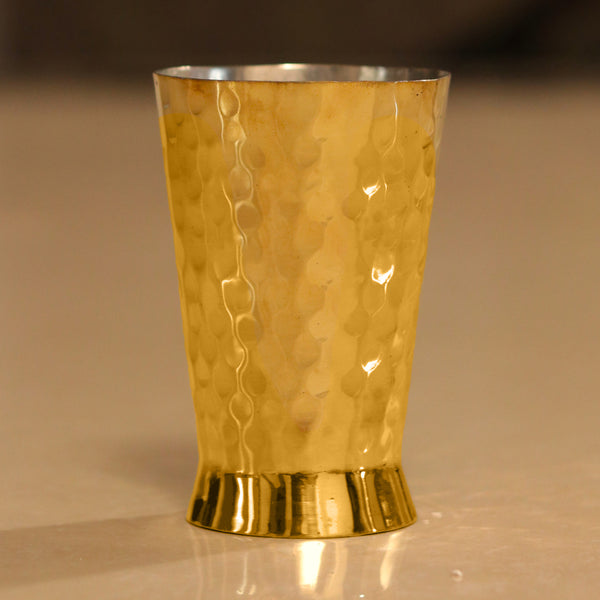 Brass Glass | Pital Glass | Hammered | Gold