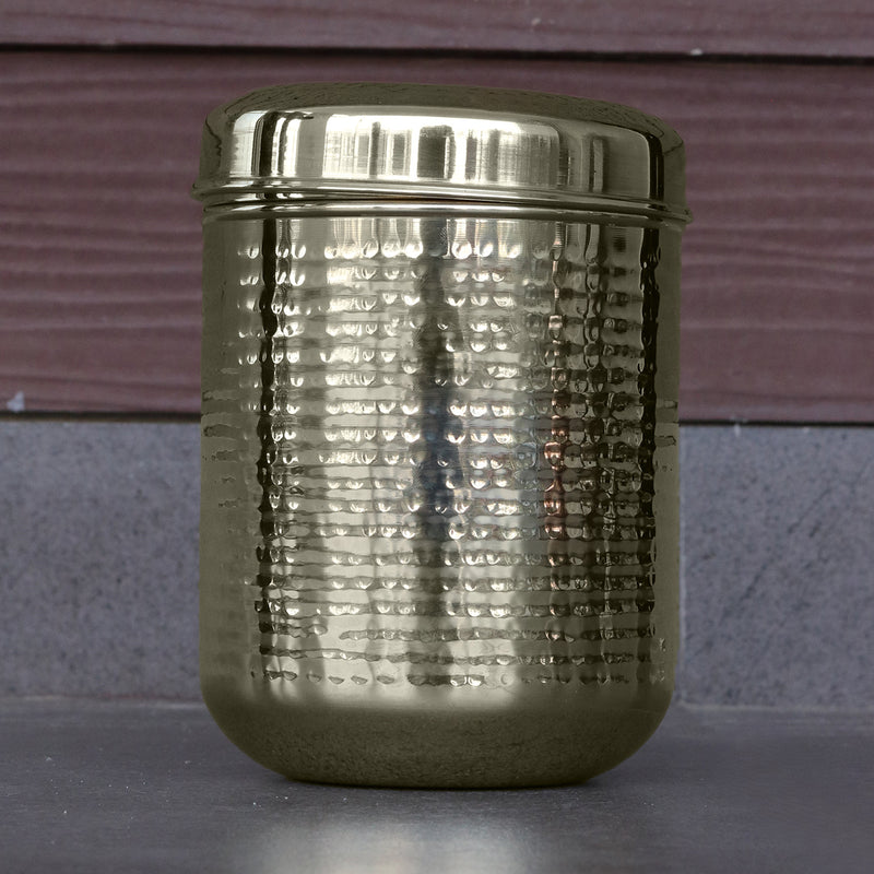 Kitchen Containers | Brass Storage Container with Lid | Gold.