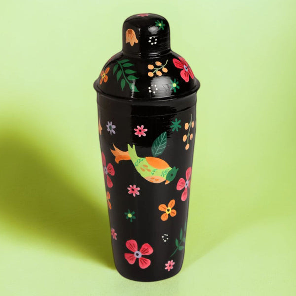 Stainless Steel Cocktail Shaker | Hand-Painted | 750 ml | Black