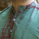 Cotton Kurta for Men | Tie-Dye | Deep Green