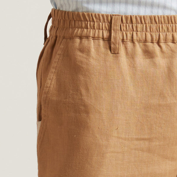 Organic Linen Pants for Men | Brown