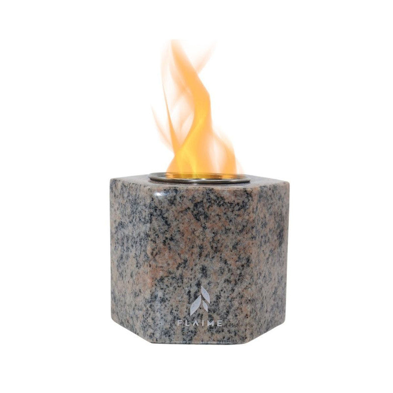 Inara Tabletop Fire Pit | Indoor & Outdoor | Granite | Fireplace Clean Burning Real Flame | Pink