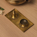 Festive Gifts | Pooja Gift Set | Alpana Brass Thali, Diya & Incense Stick Holder