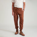 Organic Linen Joggers for Men | Relaxed-Fit | Brown