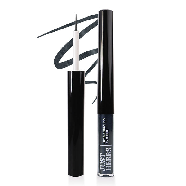 Herb-Enriched Waterproof Eyeliner | Jojoba Oil & Vitamin E | Smoky Charcoal | 2.5 ml