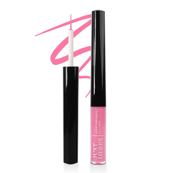 Herb-Enriched Waterproof Eyeliner | Jojoba Oil & Vitamin E | Bubblegum Pink | 2.5 ml