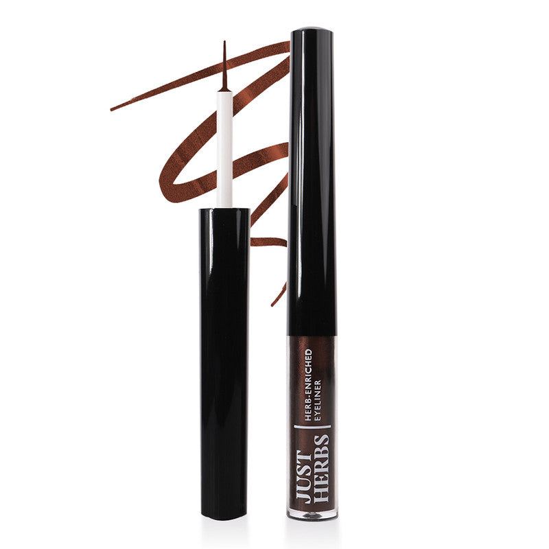 Herb-Enriched Waterproof Eyeliner | Jojoba Oil & Vitamin E | Nutty Brown | 2.5 ml