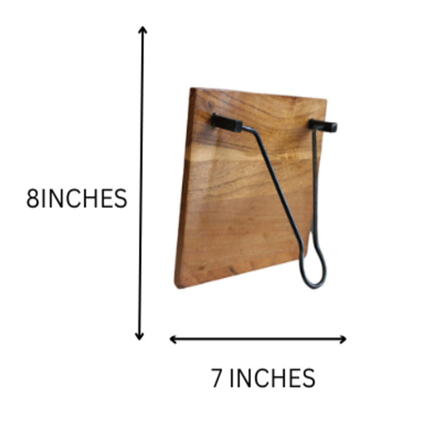 Wooden Tissue Paper Holder | Brown & Black | 20 cm