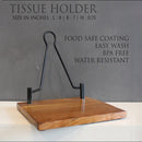 Wooden Tissue Paper Holder | Brown & Black | 20 cm