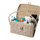 Kauna Grass Basket with Lid | Beige | 26 cm