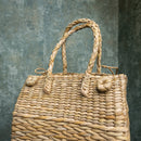 Kauna Grass Picnic Basket with Handle | Beige