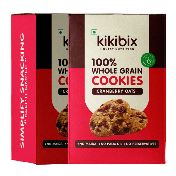 Premium Cookies Gift Box | Fruit N Nut, Choco Chip & Cranberry Oats Cookies | 264 gm