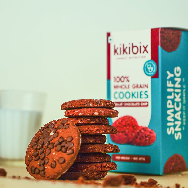 Millet Chocolate Chip Cookies | Rich In Fiber & Protein | Pack of 2 | 130 g Each