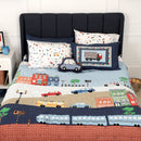 Organic Cotton Bedsheet for Kids | Transport Print | White