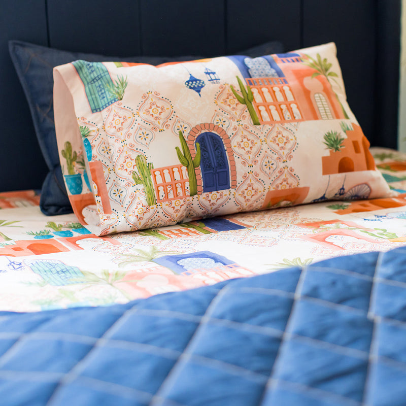 Organic Cotton Kids Bedsheet | Printed | Multicolour