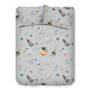 Organic Cotton Bedsheet for Kids | Space Print | Grey