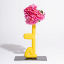 Ceramic Vase with Dried Flower Stick | Sirsasana Shape | Yellow