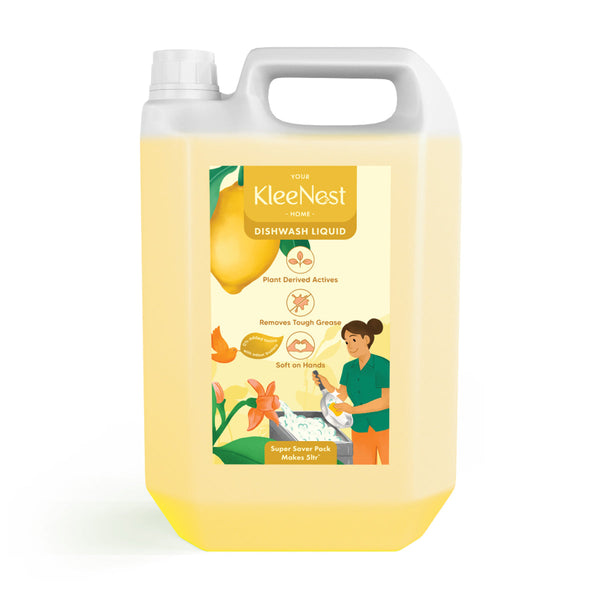 Natural Dishwash Liquid | Lemon Fragrance | 5 Litre