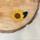 Cotton Hair Clip | Mustard Sunflower