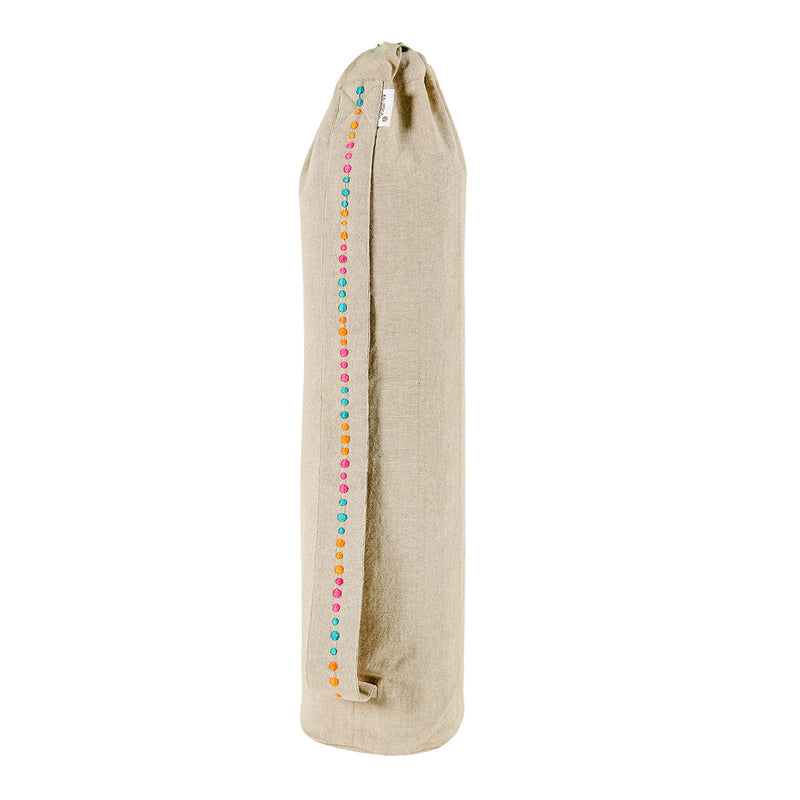 Cotton Yoga Mat Bag | Dream Catcher Design | Beige | 74 cm