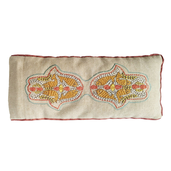 Meditation Eye Pillow | Hamsa Embroidered | Beige | 23 cm