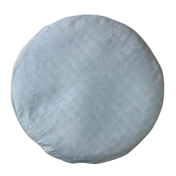 Cotton Zafu Meditation Cushion | Lotus Print | Light Blue | 42 cm