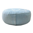 Cotton Zafu Meditation Cushion | Lotus Print | Light Blue | 42 cm