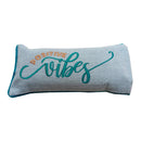 Meditation Eye Pillow | Positive Vibes Embroidered | Grey | 23 cm