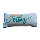 Meditation Eye Pillow | Positive Vibes Embroidered | Grey | 23 cm