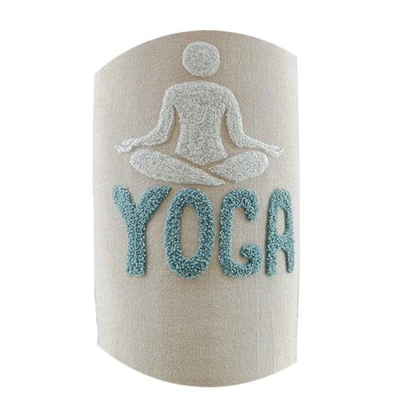 Cotton Yoga Mat Bag | Embroidered | Beige | 74 cm