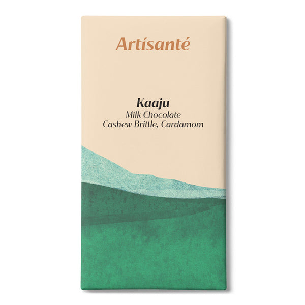 Kaaju Milk Chocolate Bar | Cashew Brittle & Cardamom | 80 g