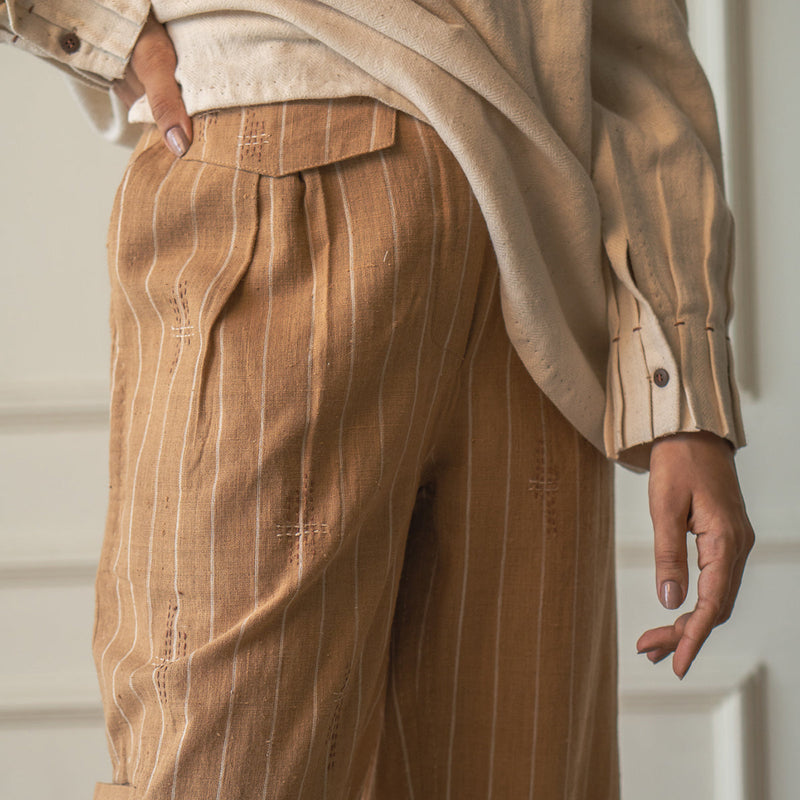 Cotton Pants for Women | Brown