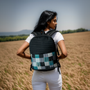 Upcycled Silk Backpack | Godhadi Patchwork | Black