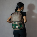 Upcycled Silk Backpack | Godhadi Patchwork | Cement Grey