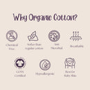 Organic Cotton Baby Mittens | Hedgehog & Hearts Design | Brown