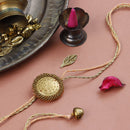 Brass Blossom Rakhi For Brothers | Handmade | Set of 3