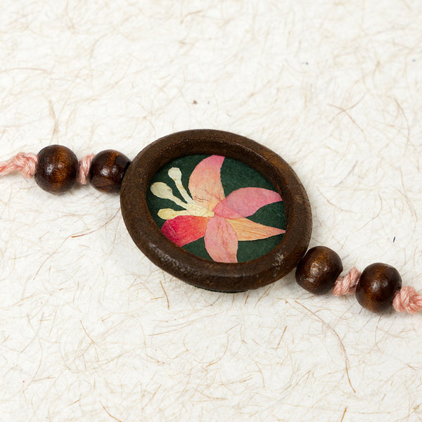 Cotton Rakhi For Bhaiya | Lily Flower | Multicolor