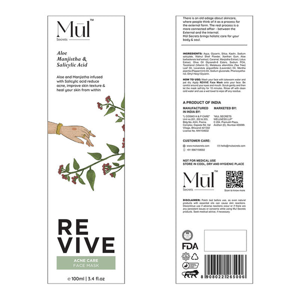 Acne Exfoliating Mask | Revive | Scar and Pigmentation Lightening | 100 ml