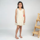 Western Dress for Girls | Cotton Muslin | Angrakha | White