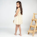 Western Dress for Girls | Cotton Muslin | Angrakha | White