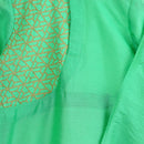 Kurta Pajama for Boys | Organic Cotton & Chanderi | Asymmetric Design | Green