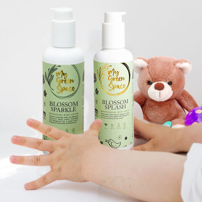 Moisturizing Body Wash & Body Lotion| Blossom Splash & Sparkle | 200 ml Each | Set of 2