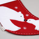 Christmas Stockings | Cotton | Polar Bears Print | Red