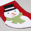 Christmas Stockings | Cotton | Snowman Print | Red
