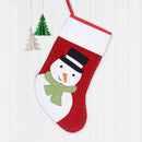 Christmas Stockings | Cotton | Snowman Print | Red