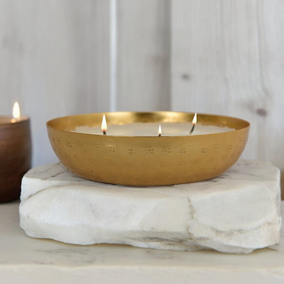 Copper Finish Scented Wax Urli Bowl - 6 Inches