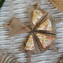 Wooden Pizza Serving Tray | Brunt Natural Brown | 5 Slices | 20 cm