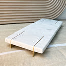 Marble Serving Tray | Gold Base | Gold | 15 inches