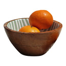 Wooden Snacks Serving Bowl | Mango Wood | Green | 3 inches