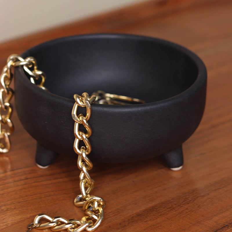 Ceramic Serving Bowl | Black | 4 inches